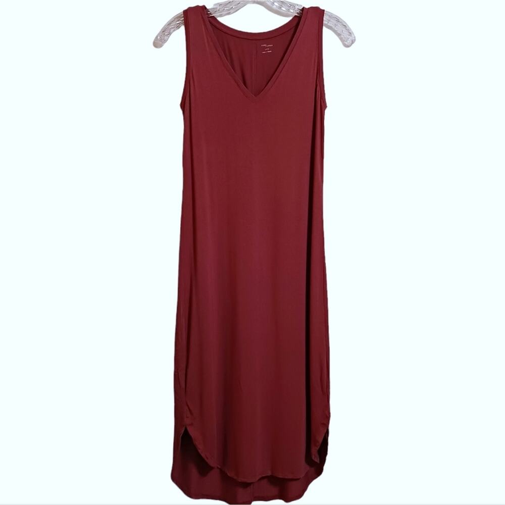 Daily Ritual tank dress sz S brick red soft rayon casual loungewear